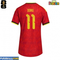 Belgien Jeremy Doku #11 Heimtrikot Frauen EM 2024 Kurzarm